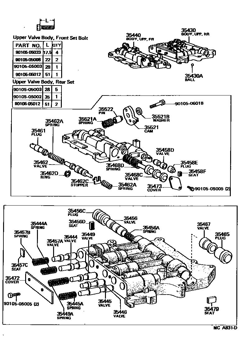 3512 — VALVE BODY & OIL STRAINER (ATM)
