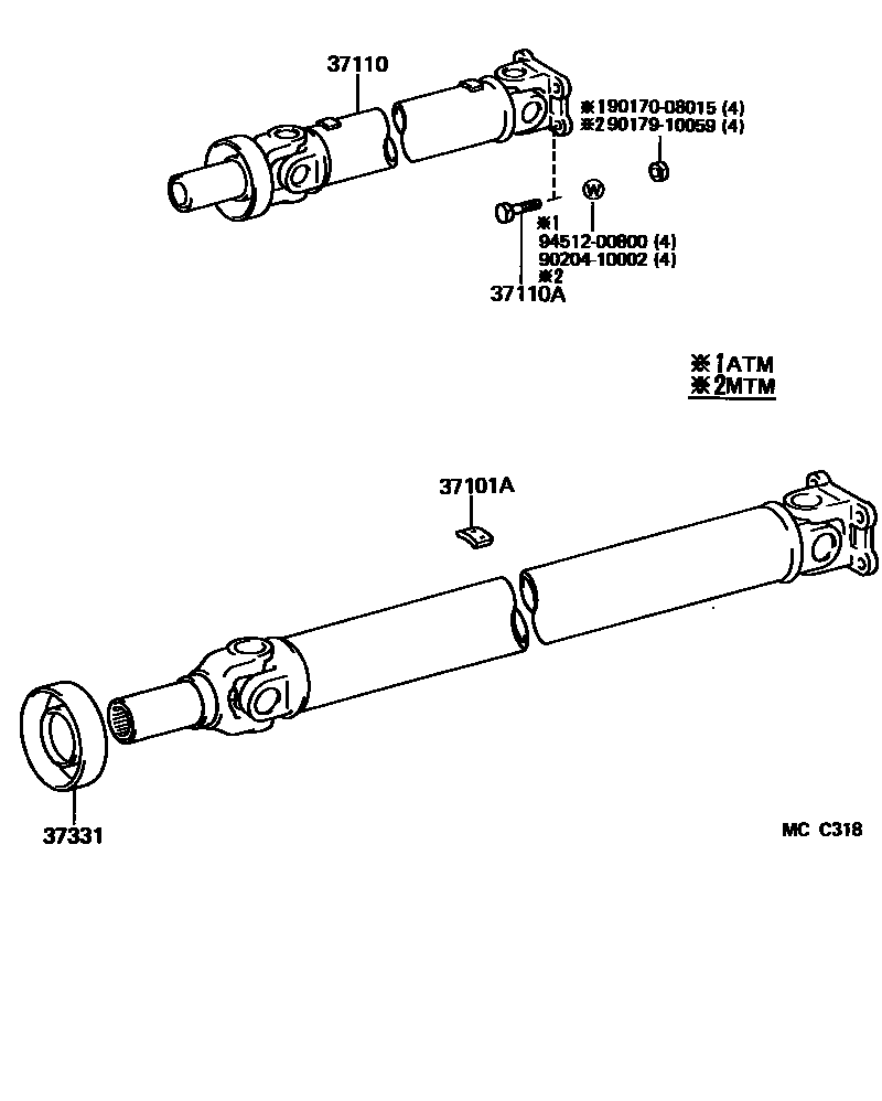 3701 — PROPELLER SHAFT & UNIVERSAL JOINT