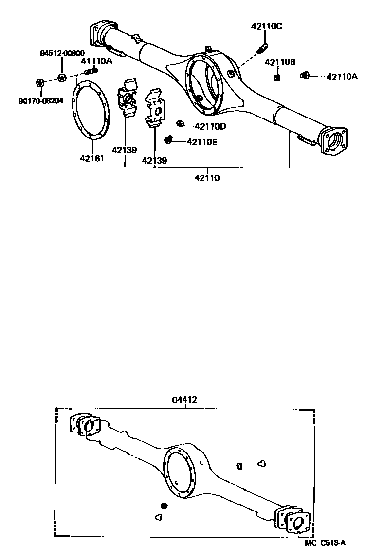4101 — REAR AXLE HOUSING & DIFFERENTIAL