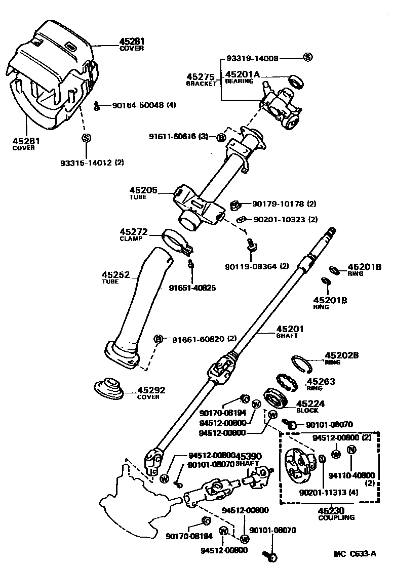 4501 — STEERING COLUMN & SHAFT