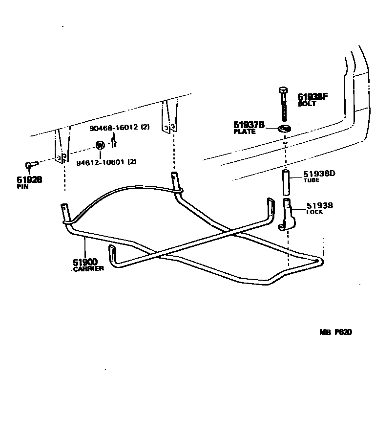 5153 — SPARE WHEEL CARRIER