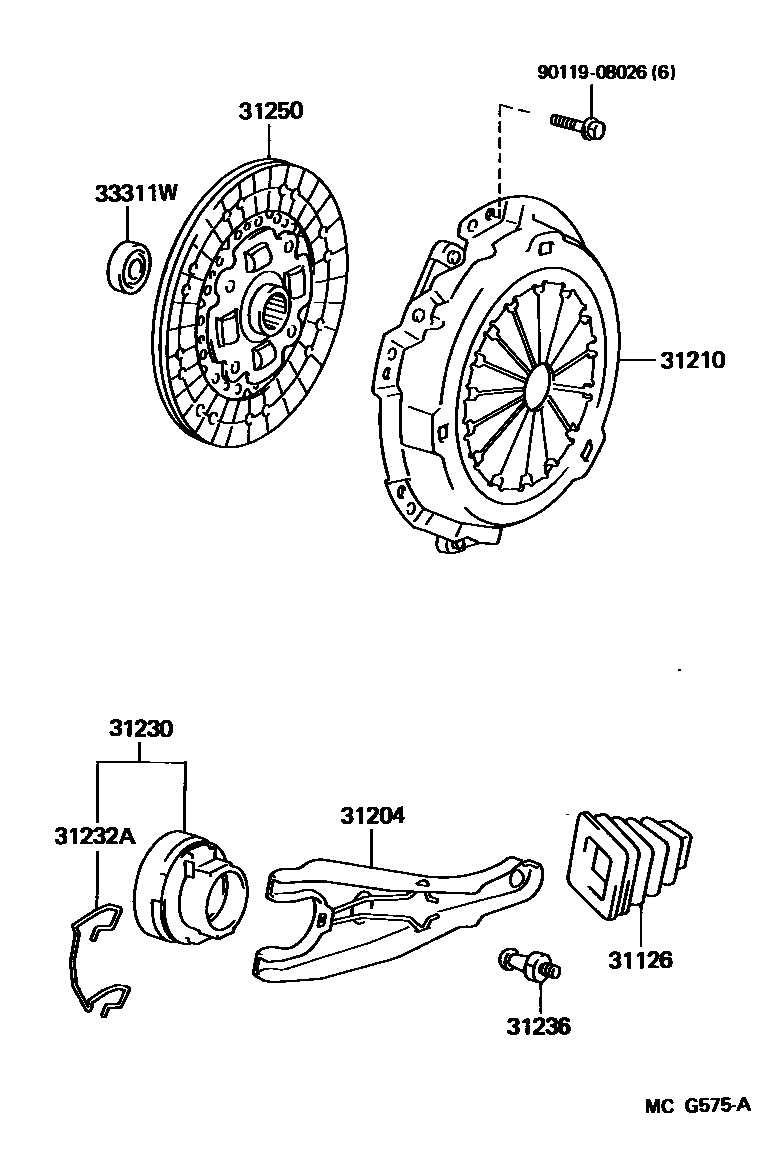 3101 — CLUTCH & RELEASE FORK