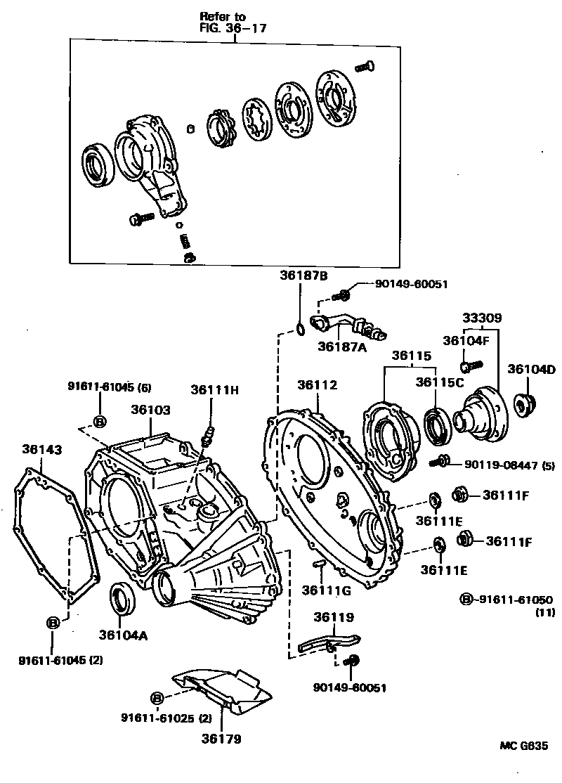 3609 — TRANSFER CASE & EXTENSION HOUSING
