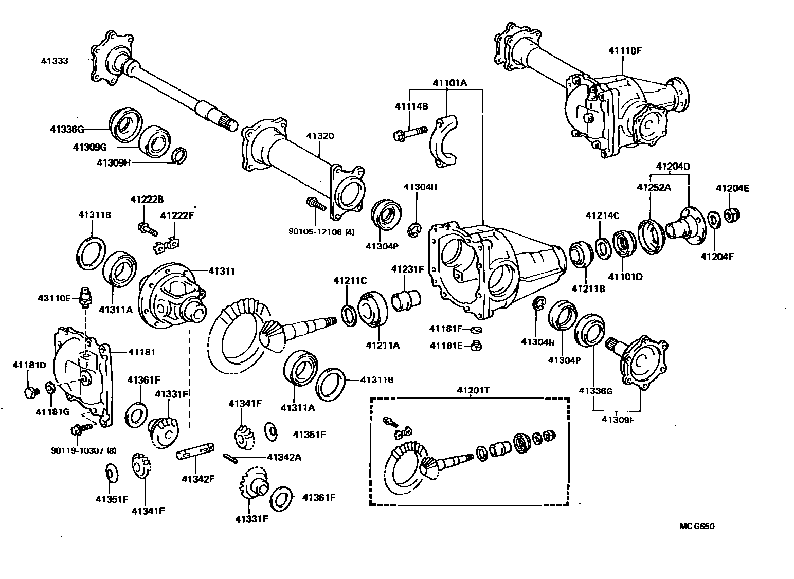4301 — FRONT AXLE HOUSING & DIFFERENTIAL