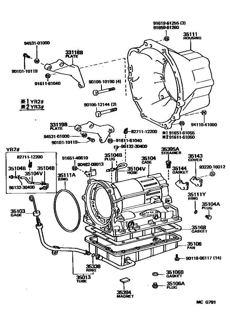 3503 — TRANSMISSION CASE & OIL PAN (ATM)