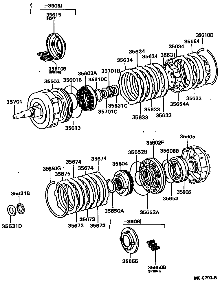 3507 — BRAKE BAND & MULTIPLE DISC CLUTCH (ATM)