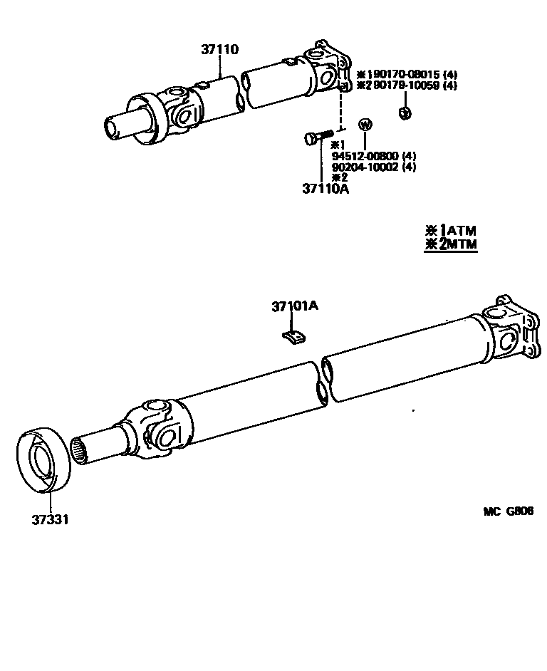 3701 — PROPELLER SHAFT & UNIVERSAL JOINT