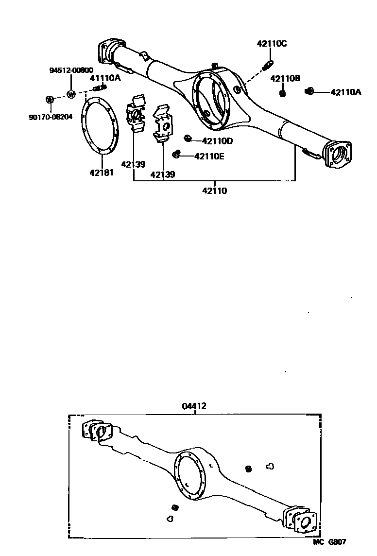 4101 — REAR AXLE HOUSING & DIFFERENTIAL