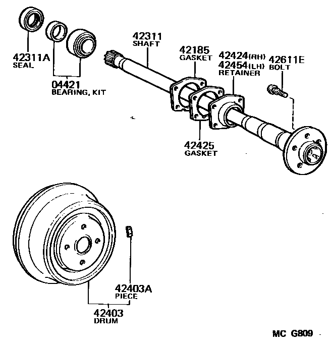 4102 — REAR AXLE SHAFT & HUB