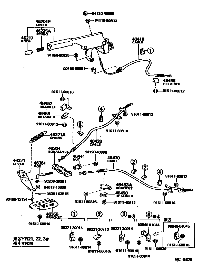 4601 — PARKING BRAKE & CABLE