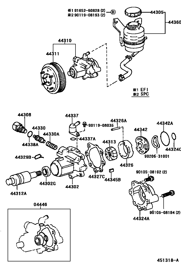 4502 — VANE PUMP & RESERVOIR (POWER STEERING)