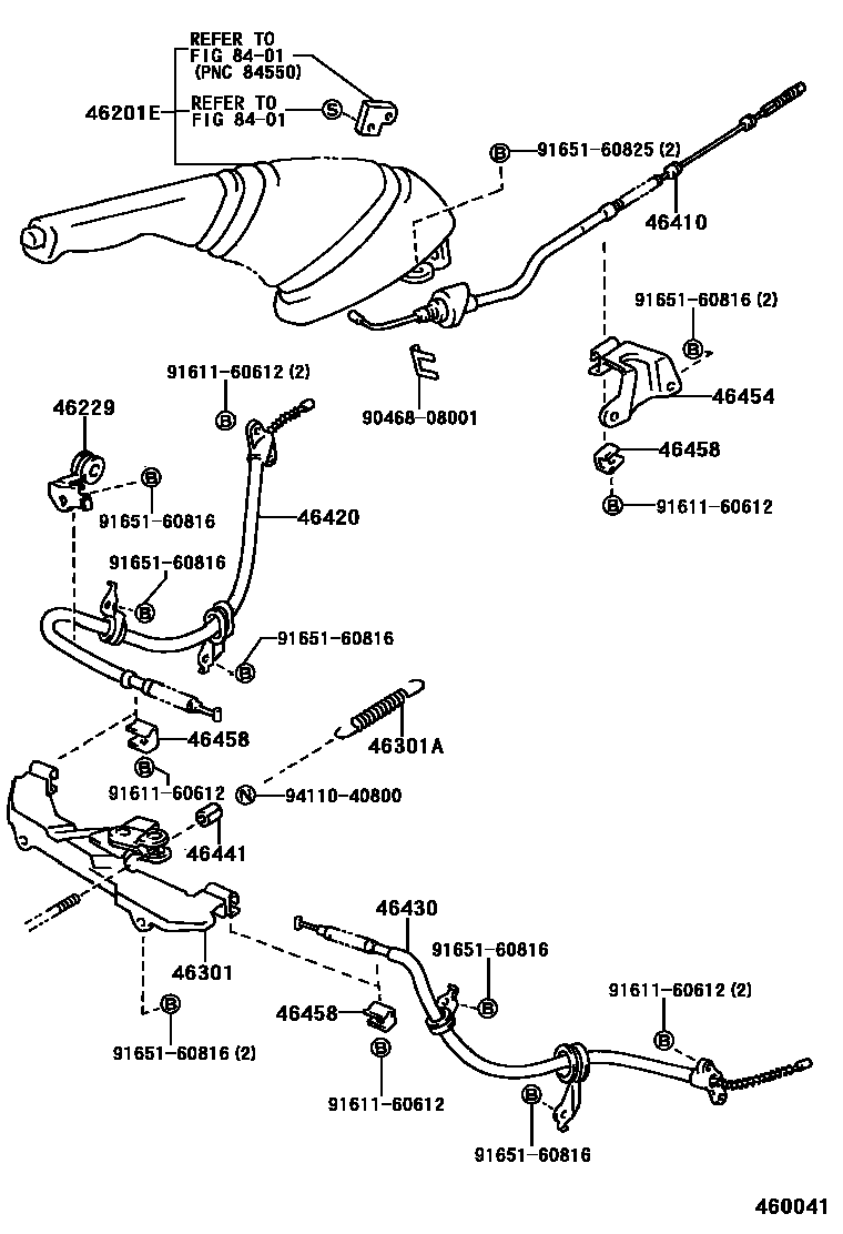 4601 — PARKING BRAKE & CABLE