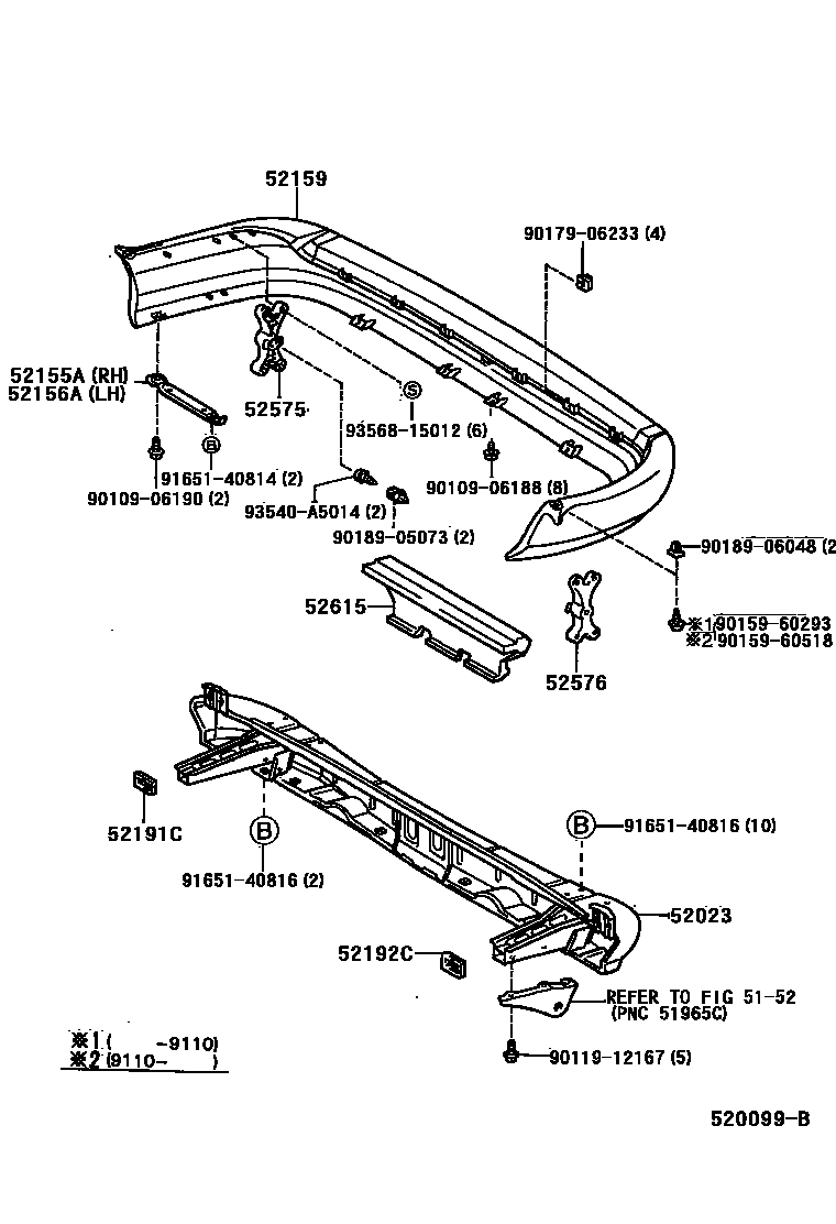 5253 — REAR BUMPER & BUMPER STAY