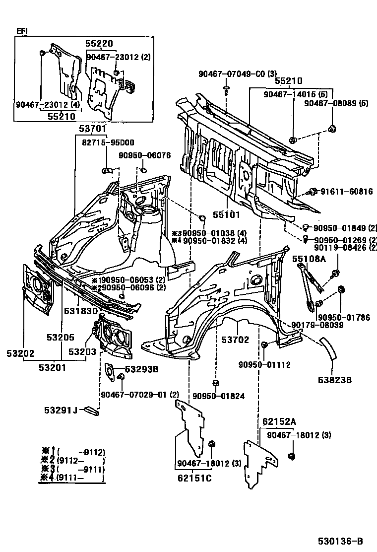 5355 — FRONT FENDER APRON & DASH PANEL