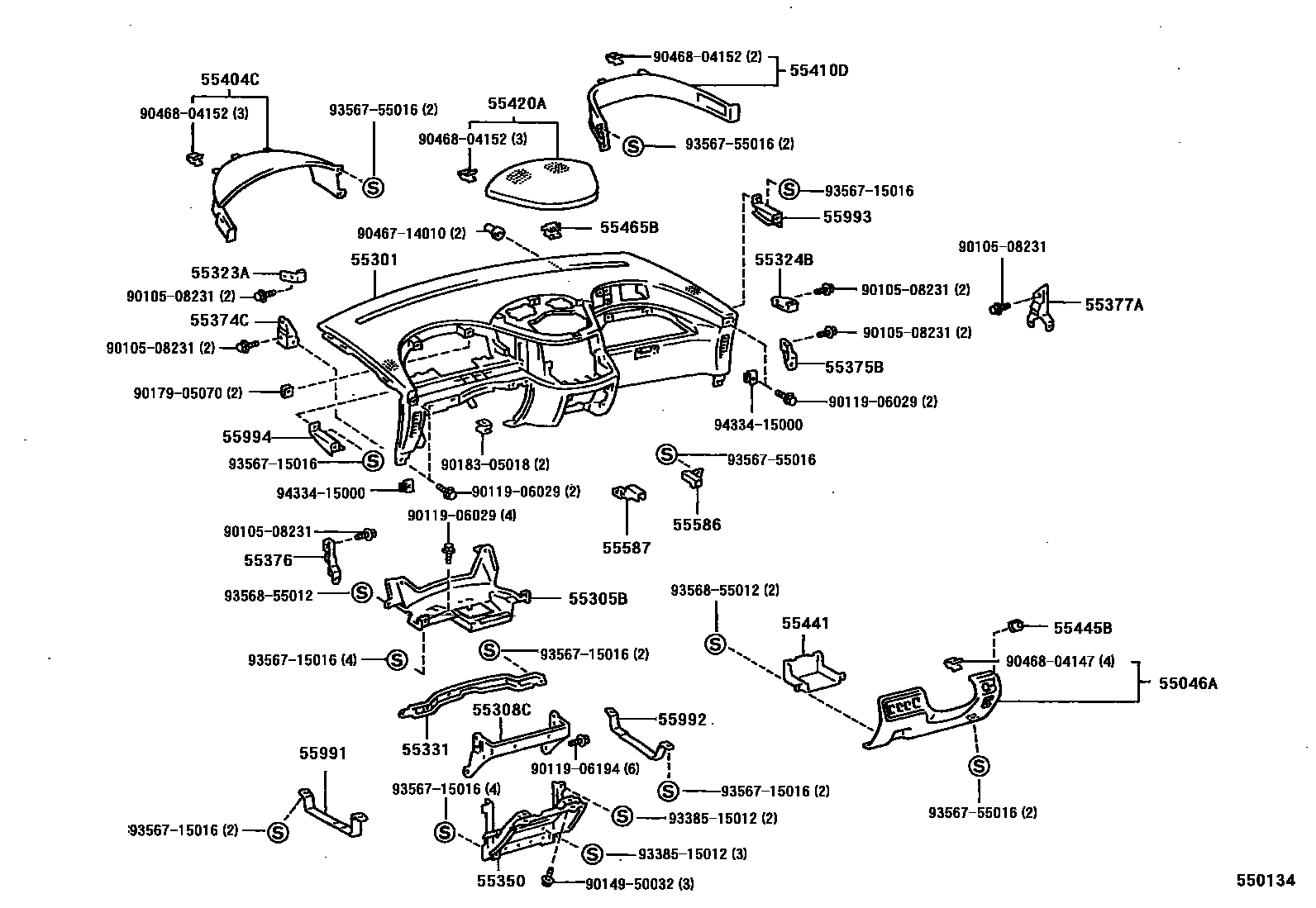 5551 — INSTRUMENT PANEL & GLOVE COMPARTMENT