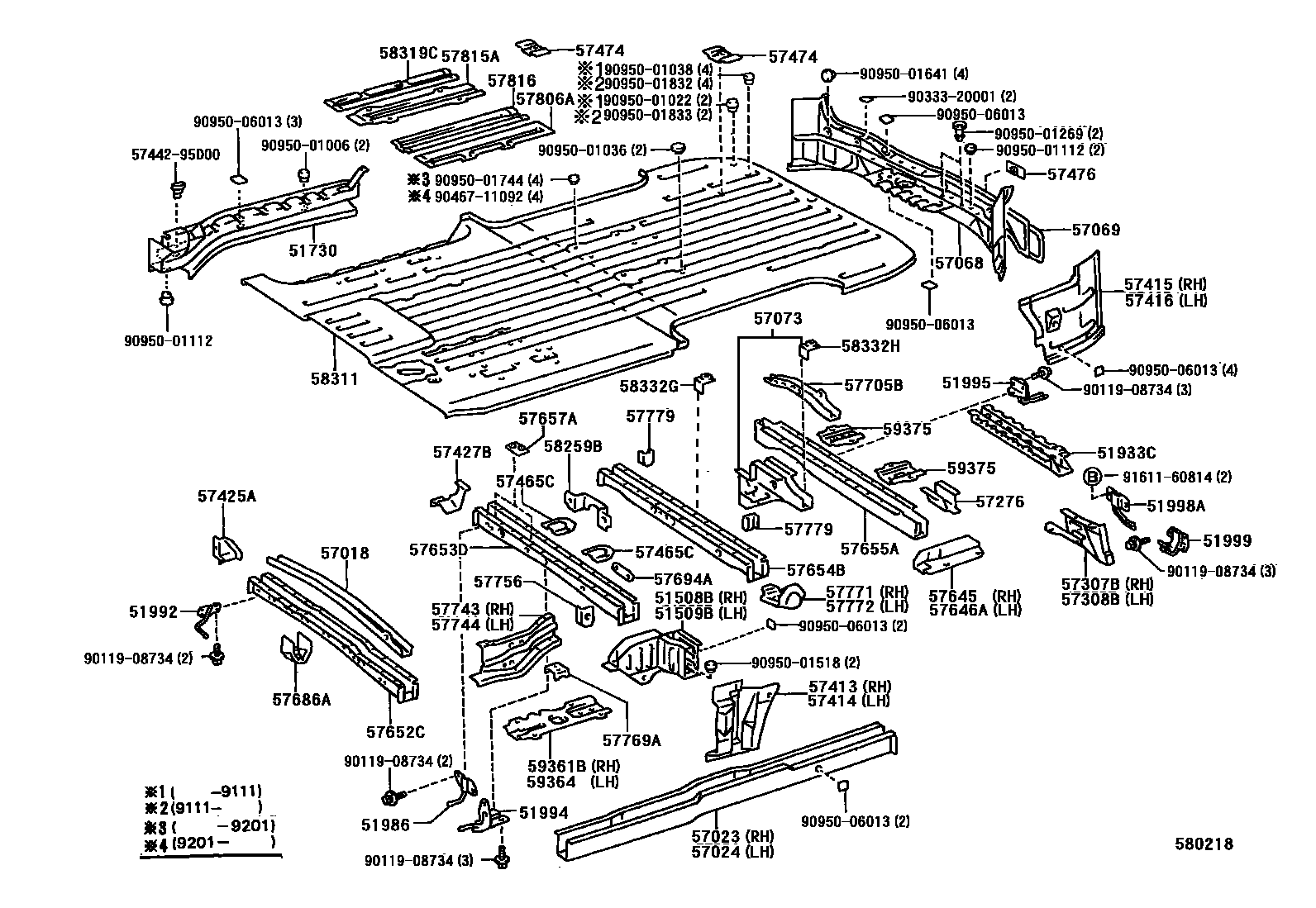 5852 — REAR FLOOR PANEL & REAR FLOOR MEMBER