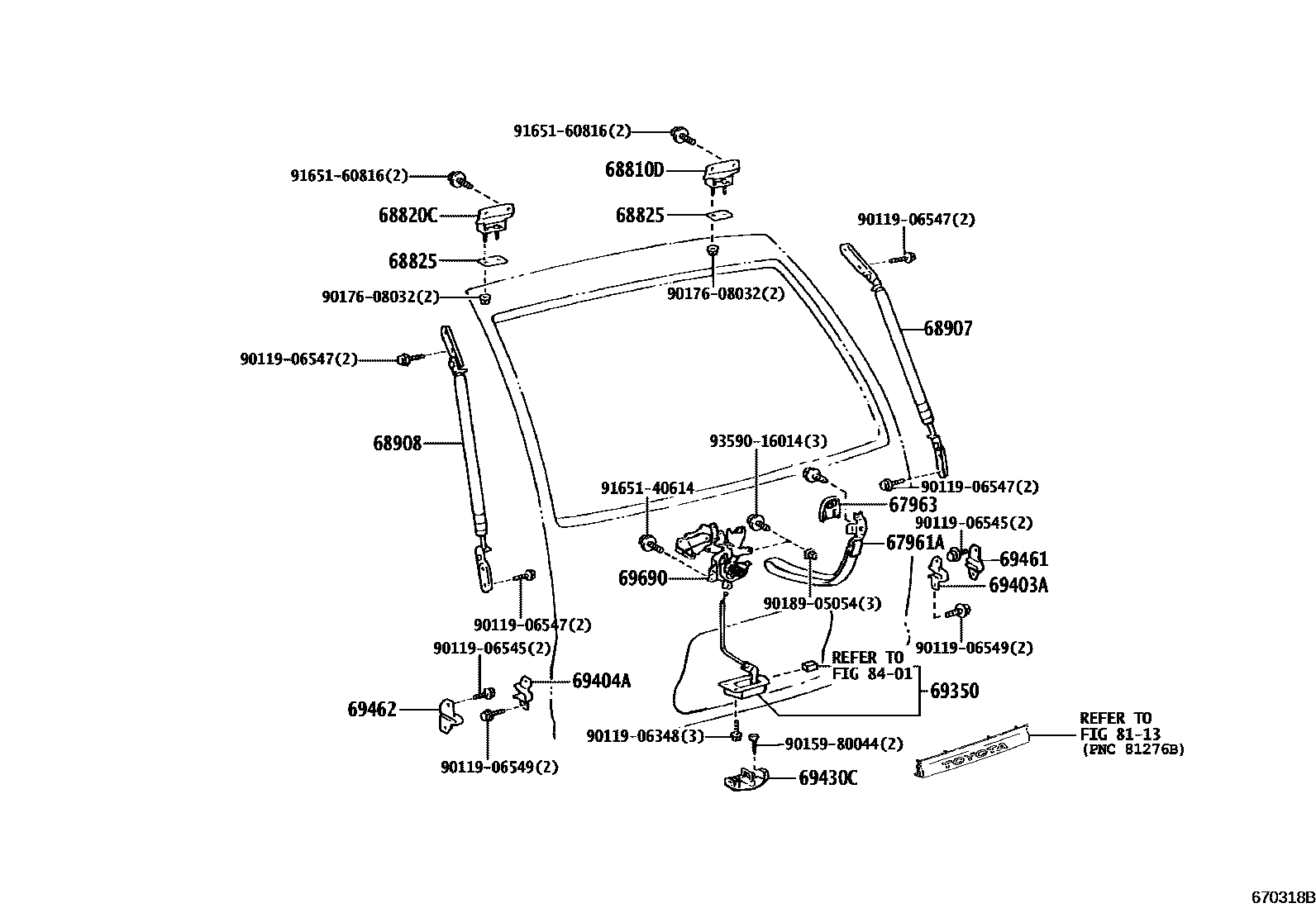 6762 — BACK DOOR LOCK & HINGE