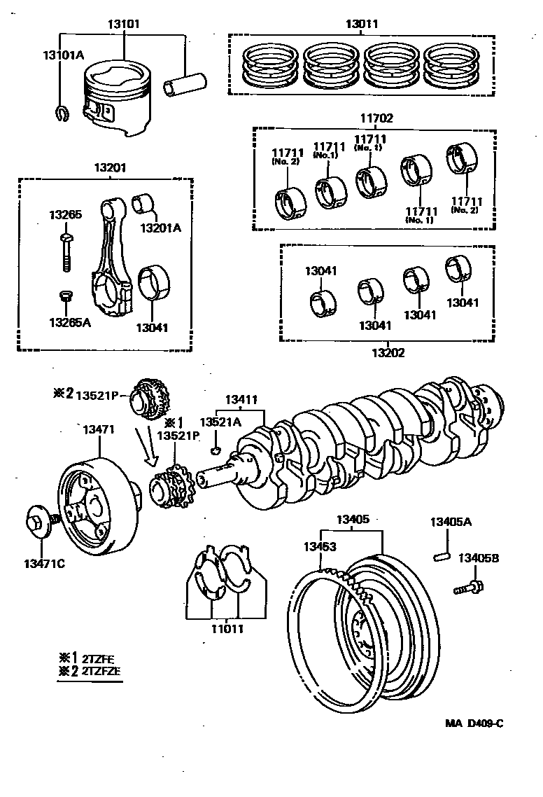 1301 — CRANKSHAFT & PISTON