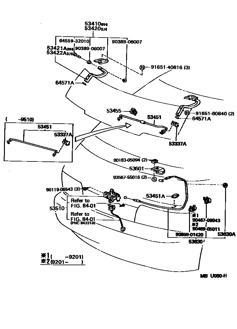 5354 — HOOD LOCK & HINGE