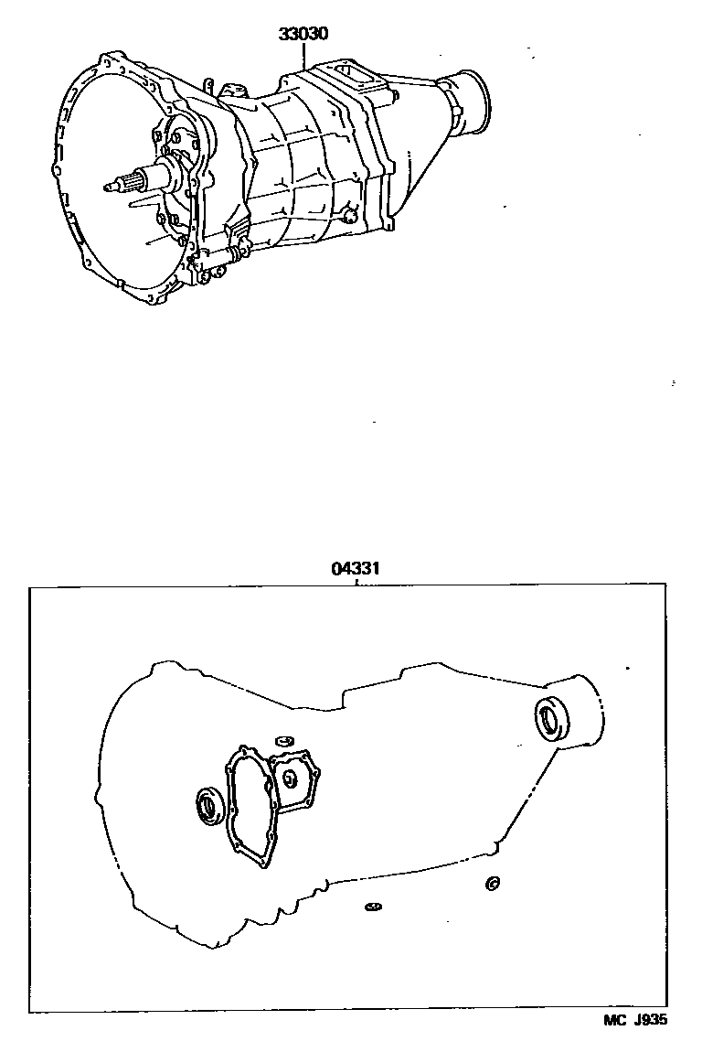 3301 — TRANSAXLE OR TRANSMISSION ASSY & GASKET KIT (MTM)