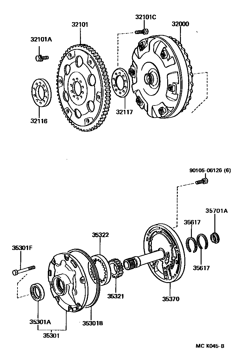 3502 — TORQUE CONVERTER, FRONT OIL PUMP & CHAIN (ATM)
