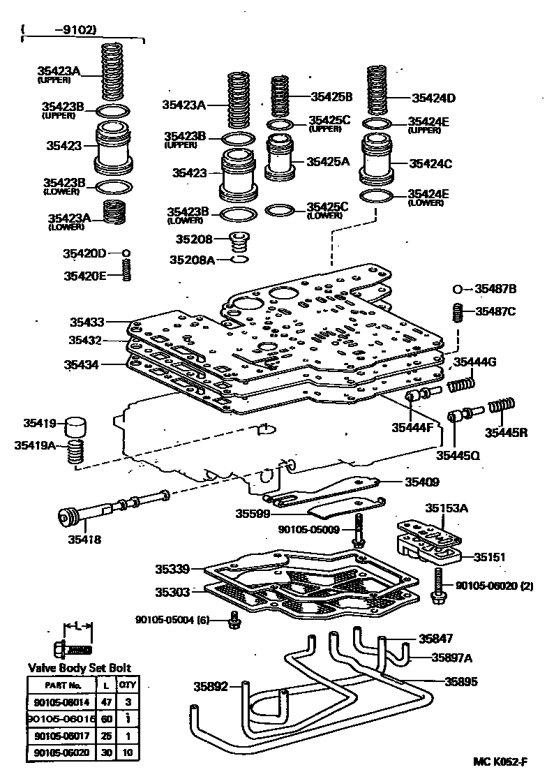 3512 — VALVE BODY & OIL STRAINER (ATM)