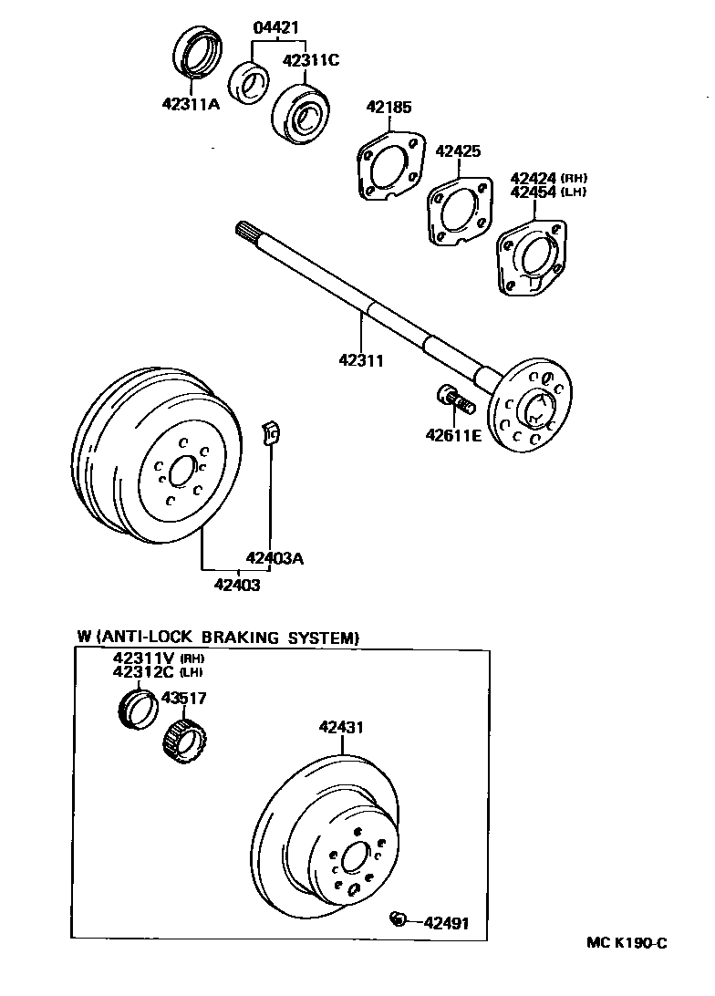 4102 — REAR AXLE SHAFT & HUB