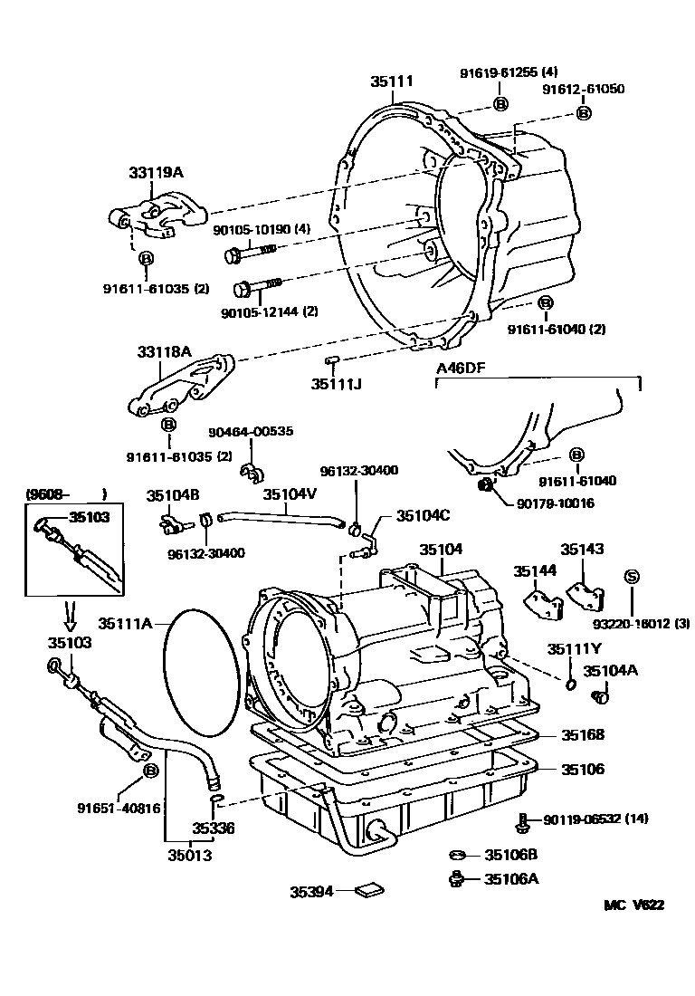 3503 — TRANSMISSION CASE & OIL PAN (ATM)