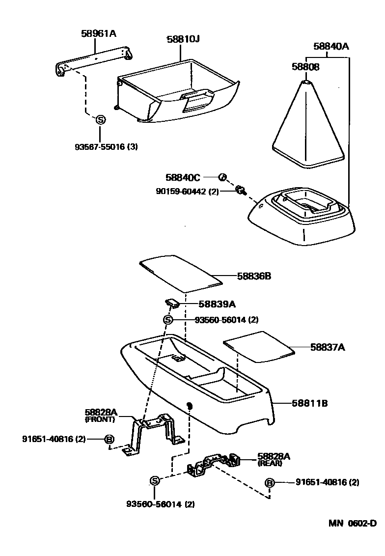 5855 — CONSOLE BOX & BRACKET