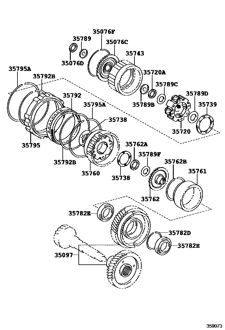 3510 — PLANETARY GEAR, REVERSE PISTON & COUNTER GEAR(ATM)