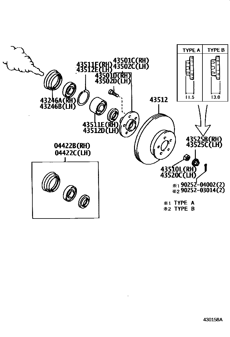 4303 — FRONT AXLE HUB