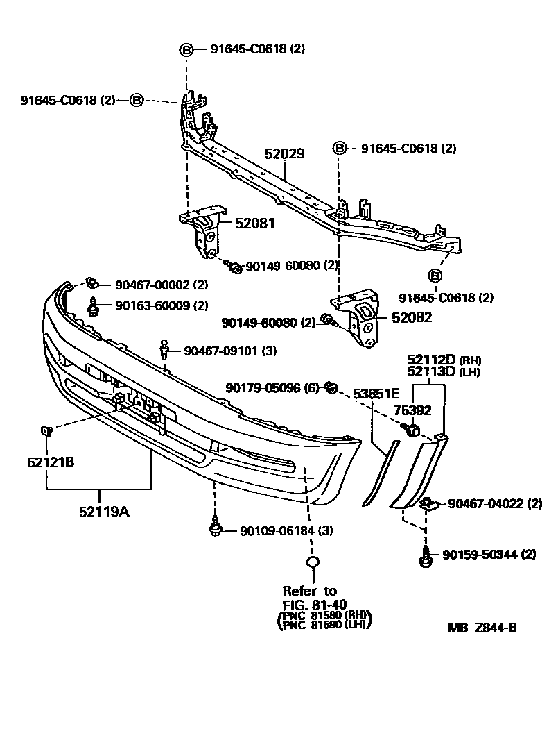 5252 — FRONT BUMPER & BUMPER STAY