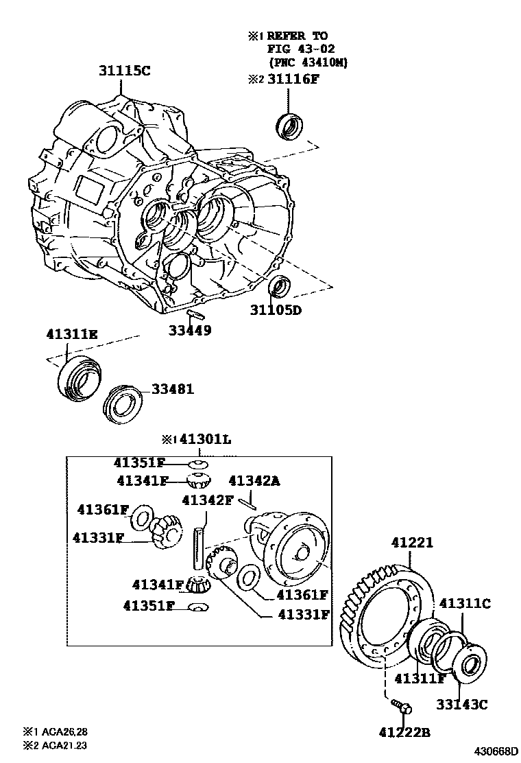 4301 — FRONT AXLE HOUSING & DIFFERENTIAL