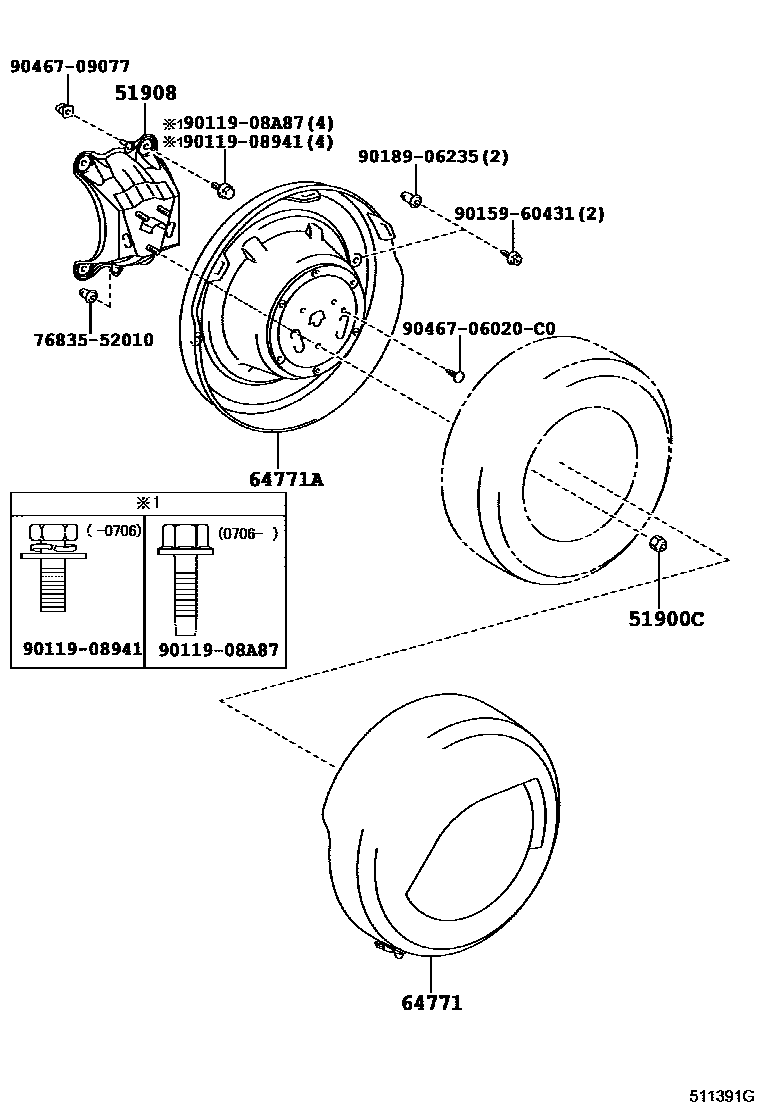 5153 — SPARE WHEEL CARRIER