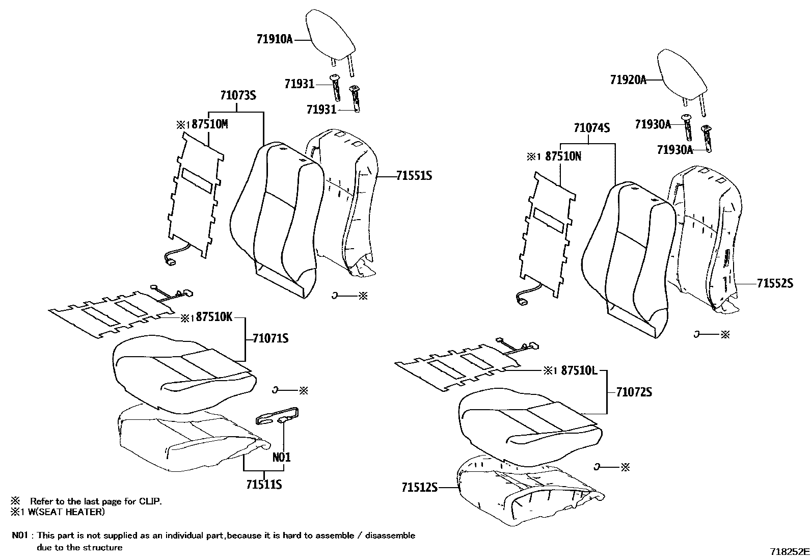 7151 — SEAT & SEAT TRACK