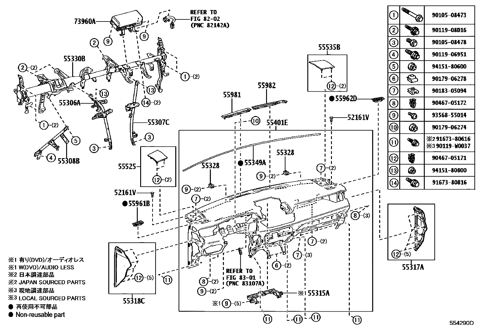 5551 — INSTRUMENT PANEL & GLOVE COMPARTMENT