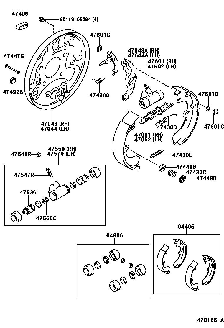 4706 — REAR DRUM BRAKE WHEEL CYLINDER & BACKING PLATE