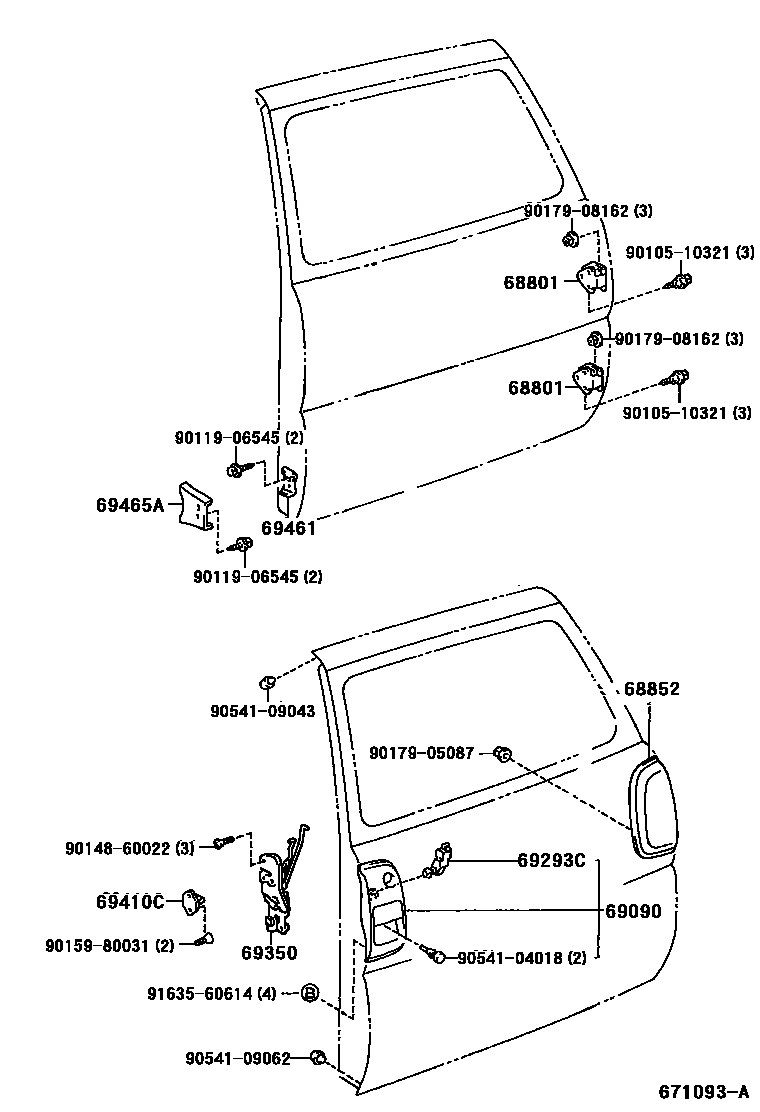6762 — BACK DOOR LOCK & HINGE