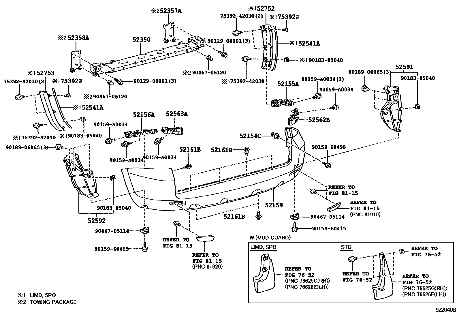 5253 — REAR BUMPER & BUMPER STAY