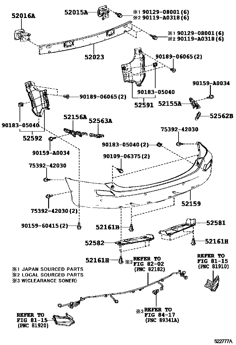 5253 — REAR BUMPER & BUMPER STAY