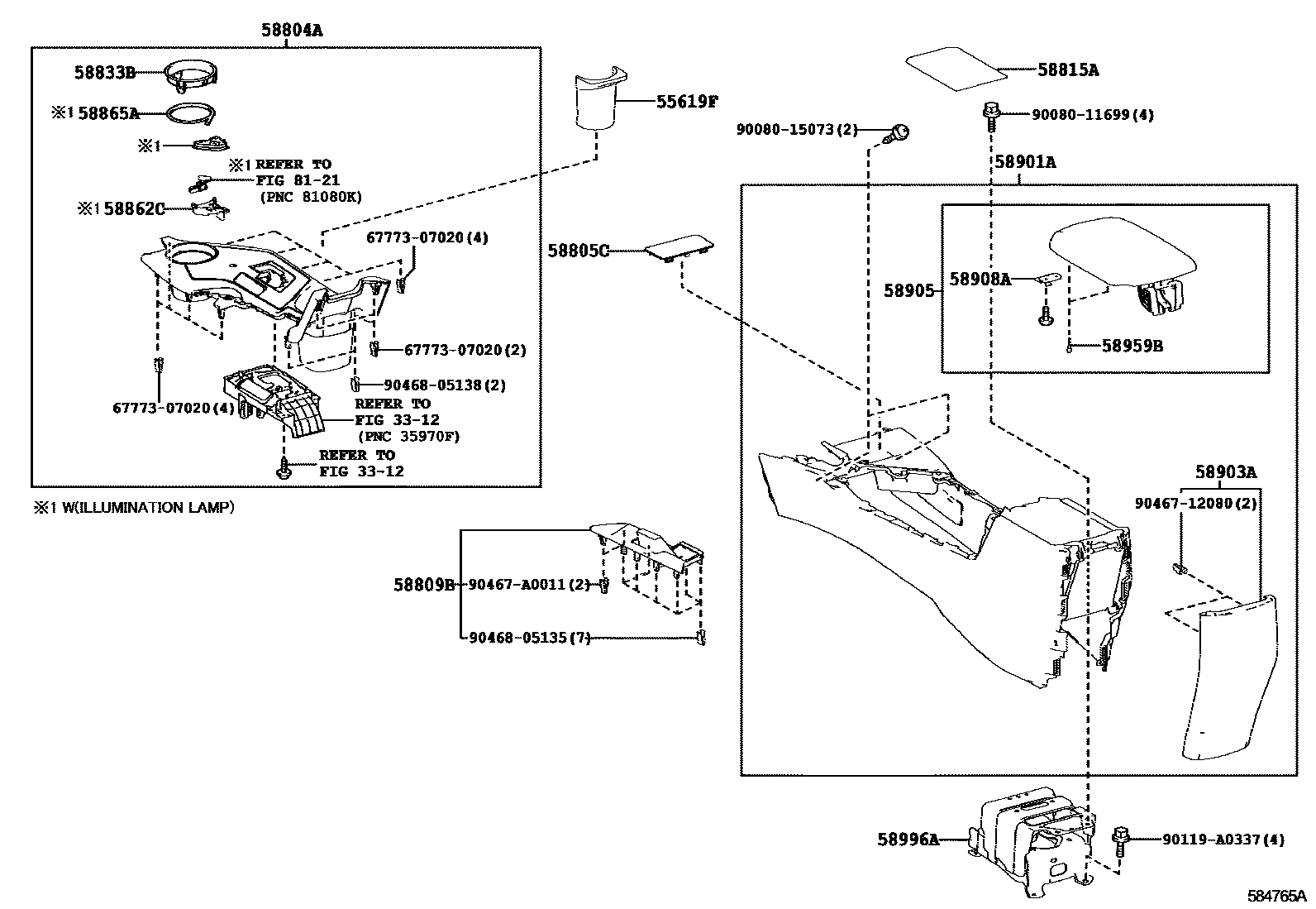 5855 — CONSOLE BOX & BRACKET