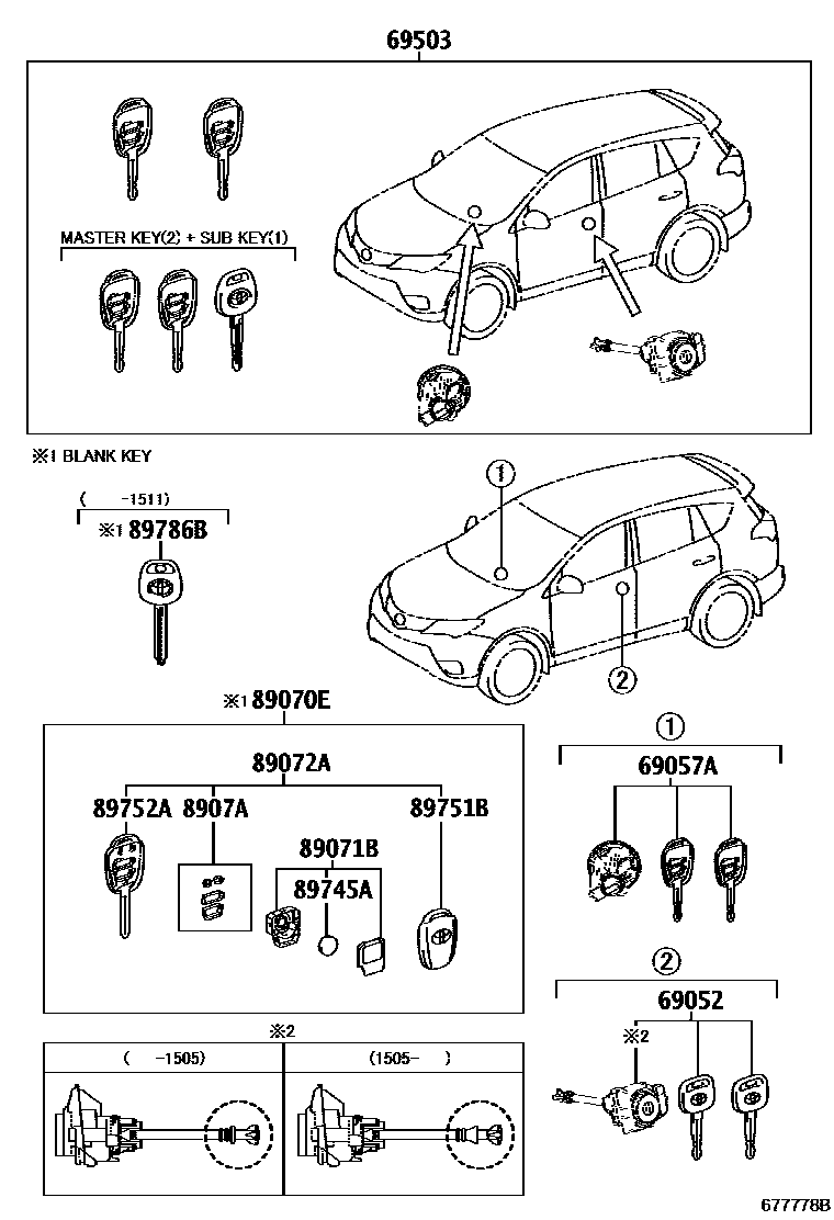 6765 — LOCK CYLINDER SET