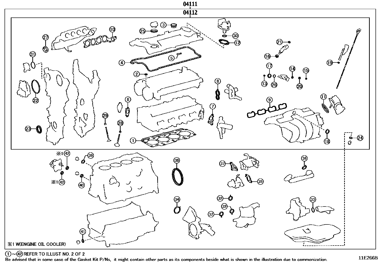 1103 — ENGINE OVERHAUL GASKET KIT
