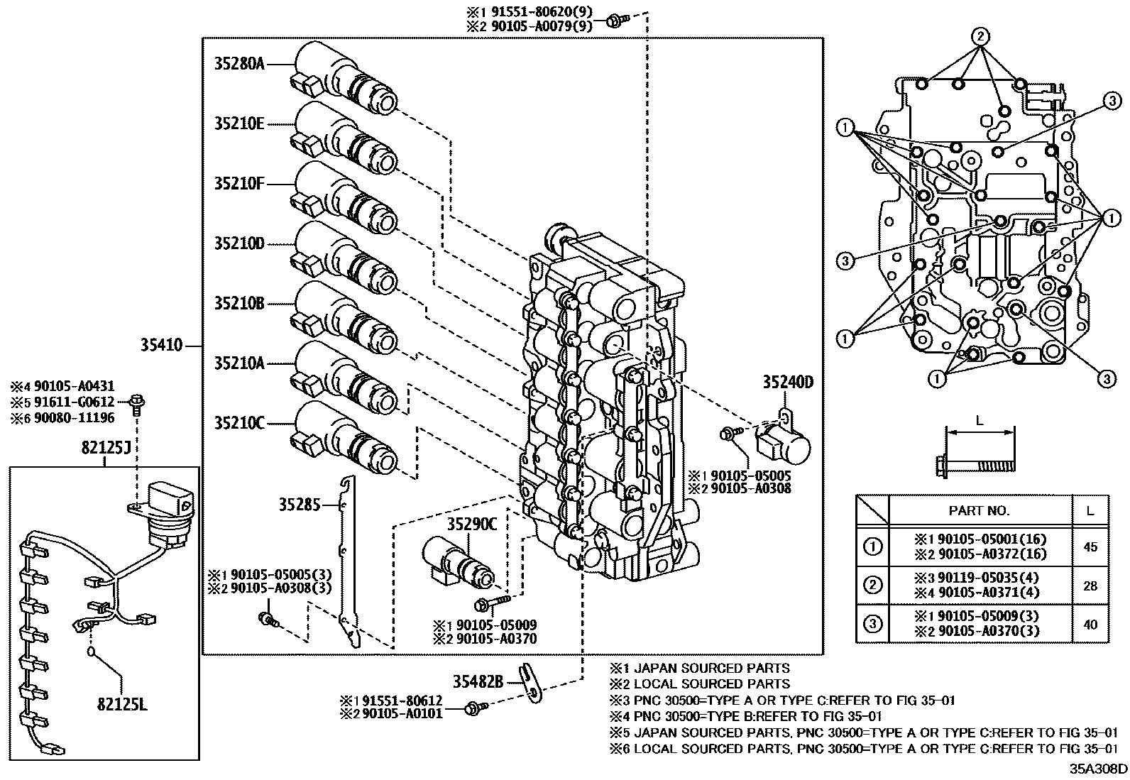 3512 — VALVE BODY & OIL STRAINER (ATM)