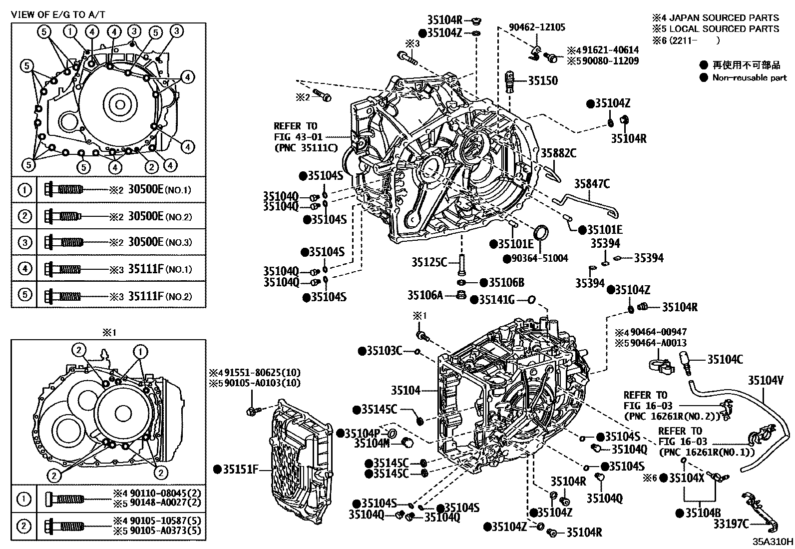 3503 — TRANSMISSION CASE & OIL PAN (ATM)