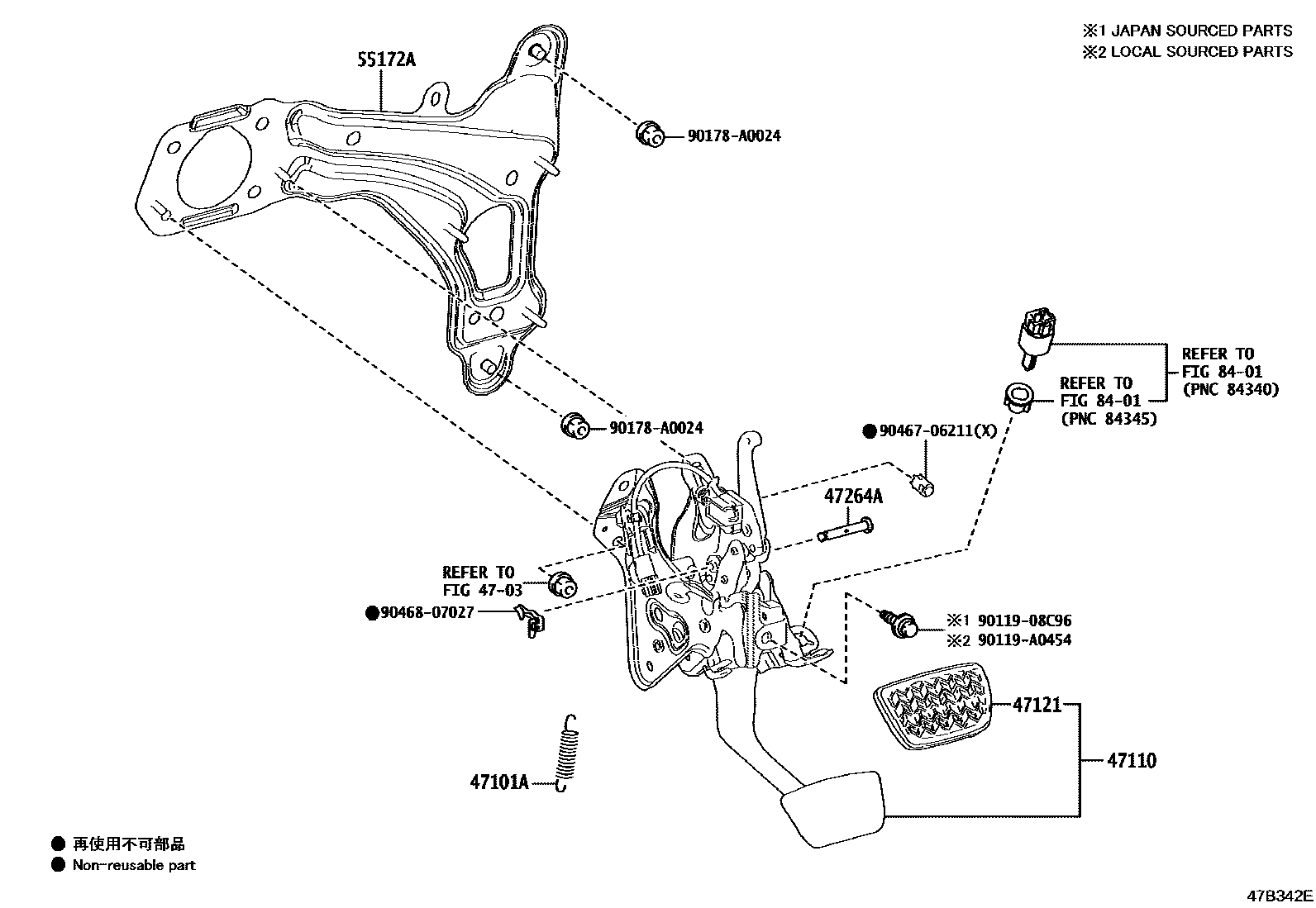 4701 — BRAKE PEDAL & BRACKET