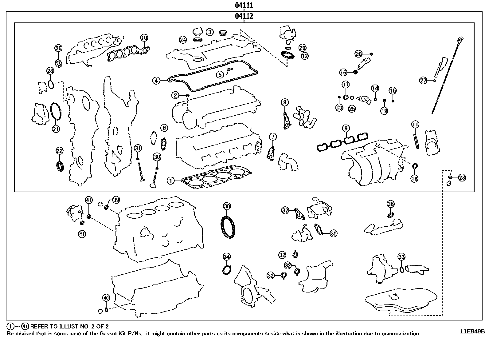 1103 — ENGINE OVERHAUL GASKET KIT