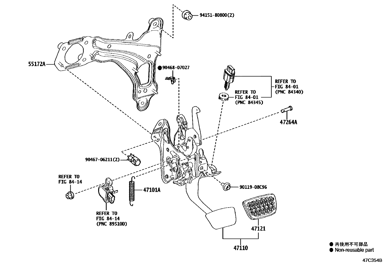 4701 — BRAKE PEDAL & BRACKET