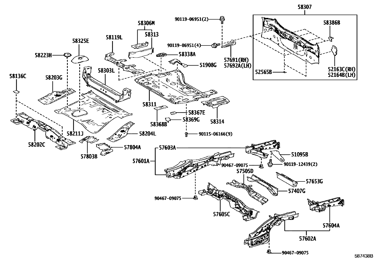5852 — REAR FLOOR PANEL & REAR FLOOR MEMBER