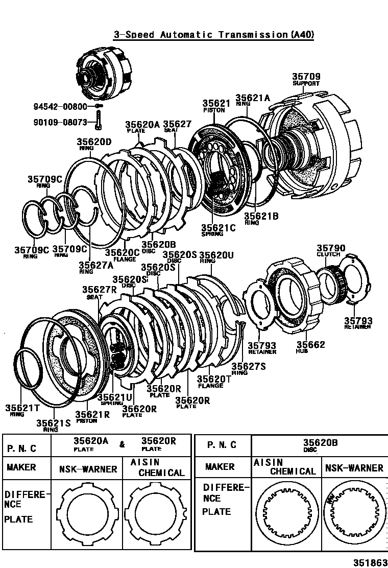 3508 — CENTER SUPPORT & PLANETARY SUN GEAR (ATM)